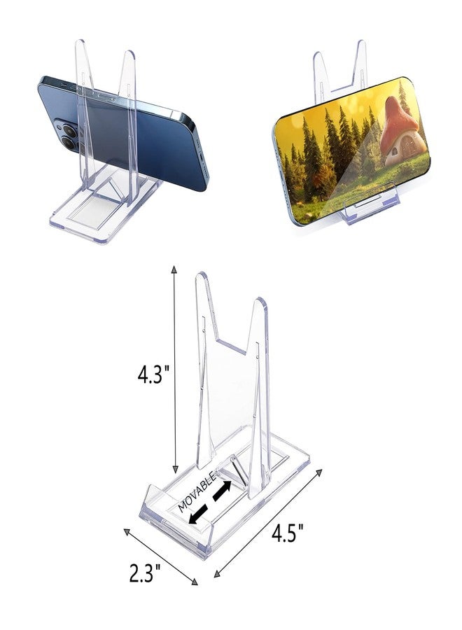 Frcctre 30 Pack Acrylic Easel Stand Plastic Plate Stands Adjustable Clear Acrylic Plate Holder Stand Decorative Stand for Display Plate Picture Book Artworks Home and Party Decoration - Image 2