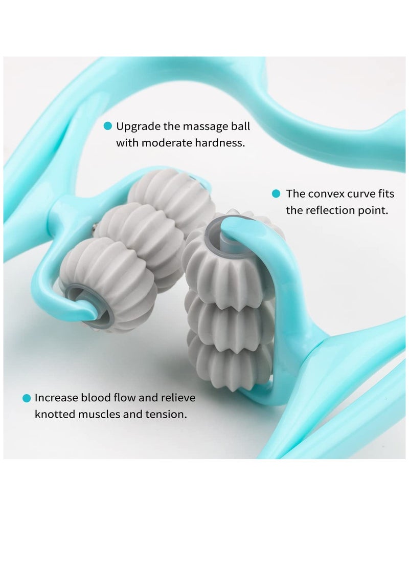 Generic - Neck Massager Cervical And Shoulder Muscles, Trigger Point Roller Self Massager for Pain Relief deep Tissue Handheld Shoulder Massager Tool with 6 Balls Suitable for Legs Waist - Image 1