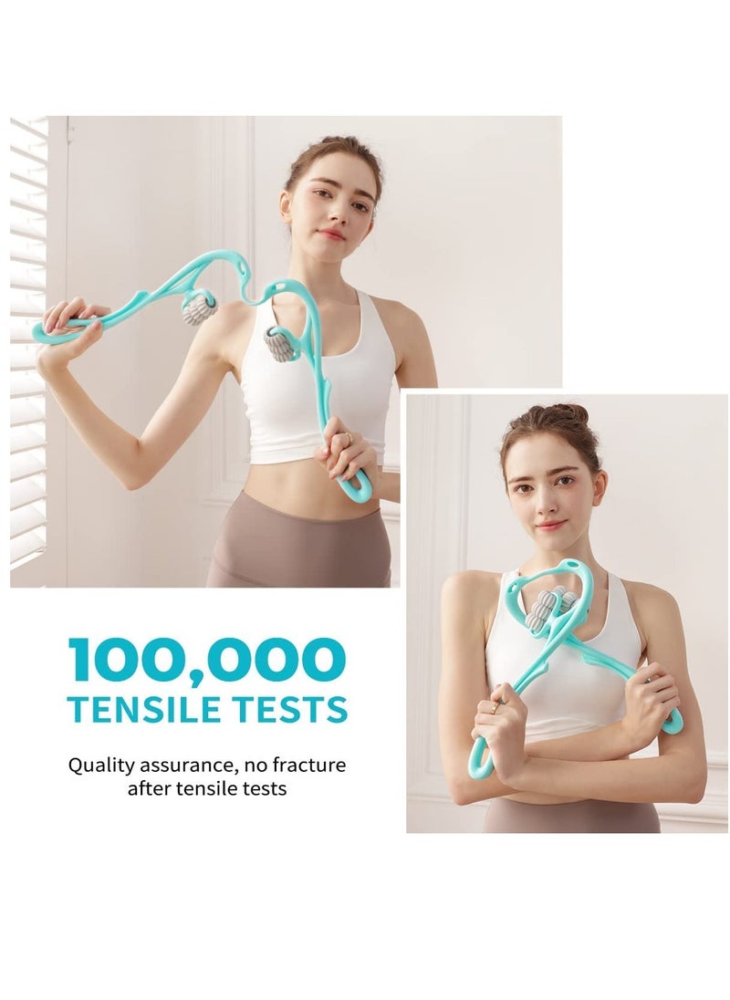 Generic - Neck Massager Cervical And Shoulder Muscles, Trigger Point Roller Self Massager for Pain Relief deep Tissue Handheld Shoulder Massager Tool with 6 Balls Suitable for Legs Waist - Image 1