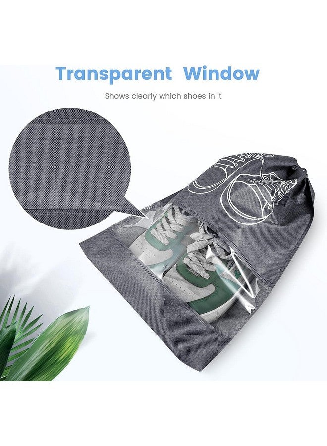 QIMIT Shoe Bag for Travel & Storage Travel Organizer for Women & Men Travel Accessories Shoe Organizer Shoe Bags Pouches Travel Shoe Cover for Travelling Travel Essentials (6, Grey) - Image 3