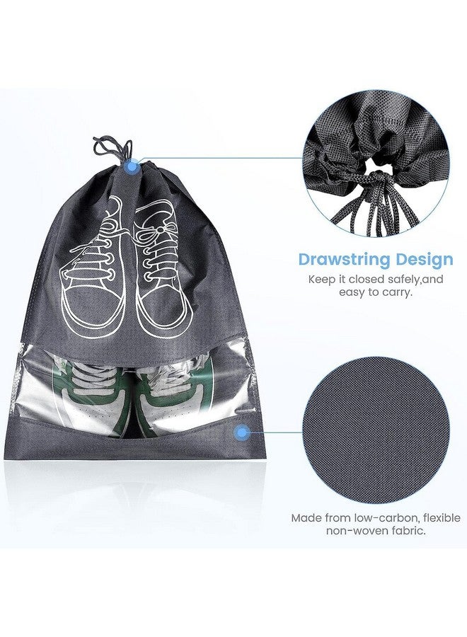 QIMIT Shoe Bag for Travel & Storage Travel Organizer for Women & Men Travel Accessories Shoe Organizer Shoe Bags Pouches Travel Shoe Cover for Travelling Travel Essentials (6, Grey) - Image 4