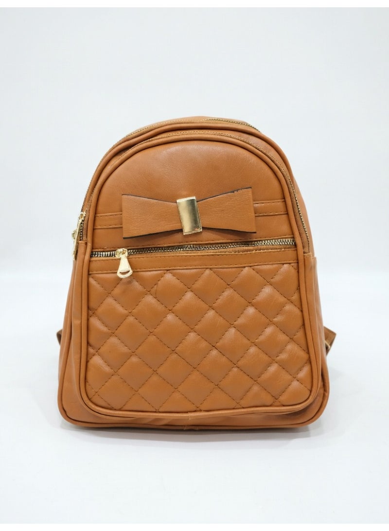 Elegant Quilted Bow Backpack – Premium Fashion Mini Backpack for Women-Havan - Image 1
