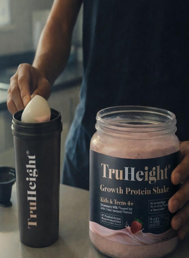ترو هايت مشروب بروتين النمو TruHeight (بنكهة حليب الفراولة، مصل اللبن) مسحوق بروتين للنمو والتطور للأطفال والمراهقين - مشروبات لزيادة وزن الأطفال - فيتامين للأطفال الذين يصعب إرضاؤهم في الطعام، من عمر 4 سنوات فما فوق - Image 5