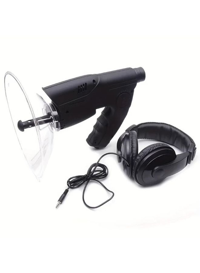 8X Zoom Digital Audio Amplifier Recorder Telescope With Headphones Black - Image 1