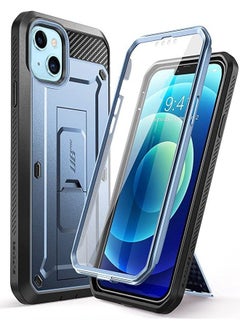 SUPCASE Unicorn Beetle Pro Series Case for iPhone 13 Mini (2021 Release) 5.4 Inch, Built-in Screen Protector Full-Body Rugged Holster Case (Cerulean)