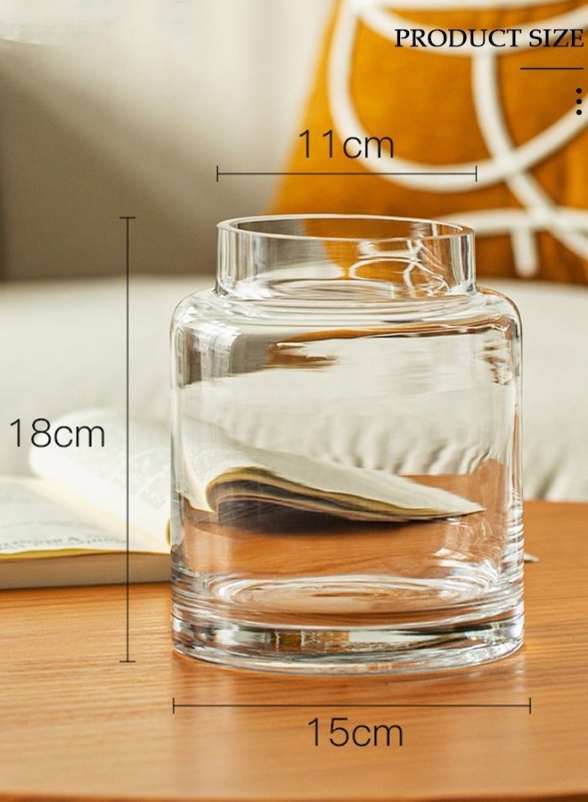 Arabest Creative Clear Glass Vase Craft Aesthetic Decorative Small Flower Vase Hydroponic Plant Desktop Ornament Modern Irregularity Vase for Flowers Rose Home and Office - Image 4