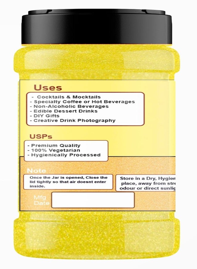 RED CLIFF Edible Yellow Drink Shimmer Powder for Cake Decoration, Drinks, and Desserts Food Grade Glitter Dust for Baking, Beverages, and Creative Culinary Designs || (50gx2) Pack Of 2 - Image 3