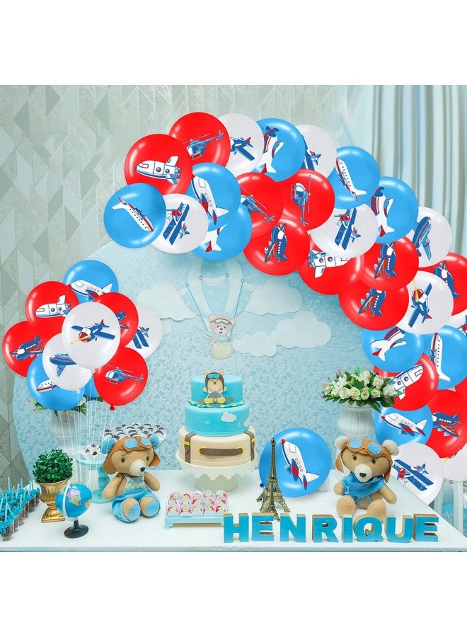 Harrycle 45 Pieces Airplane Party Balloons Airplane Theme Party Decorations Time Flies Birthday Balloons for Kids Boys Girls Birthday Airplane Baby Shower Theme Party Supplies - Image 5