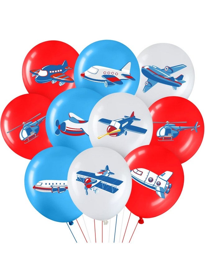 Harrycle 45 Pieces Airplane Party Balloons Airplane Theme Party Decorations Time Flies Birthday Balloons for Kids Boys Girls Birthday Airplane Baby Shower Theme Party Supplies - Image 1