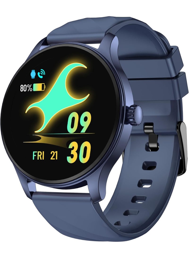 فاستراك ساعة ذكية فاستراك ليمتلس XR1 - شاشة UltraVU HD بحجم 1.38 بوصة، مكالمات بلوتوث، شحن سريع، أكثر من 100 وضع رياضي، آلة حاسبة، مراقب معدل ضربات القلب، مساعد صوتي ذكي، IP68، ساعة ذكية للرجال والنساء (أزرق) - Image 1