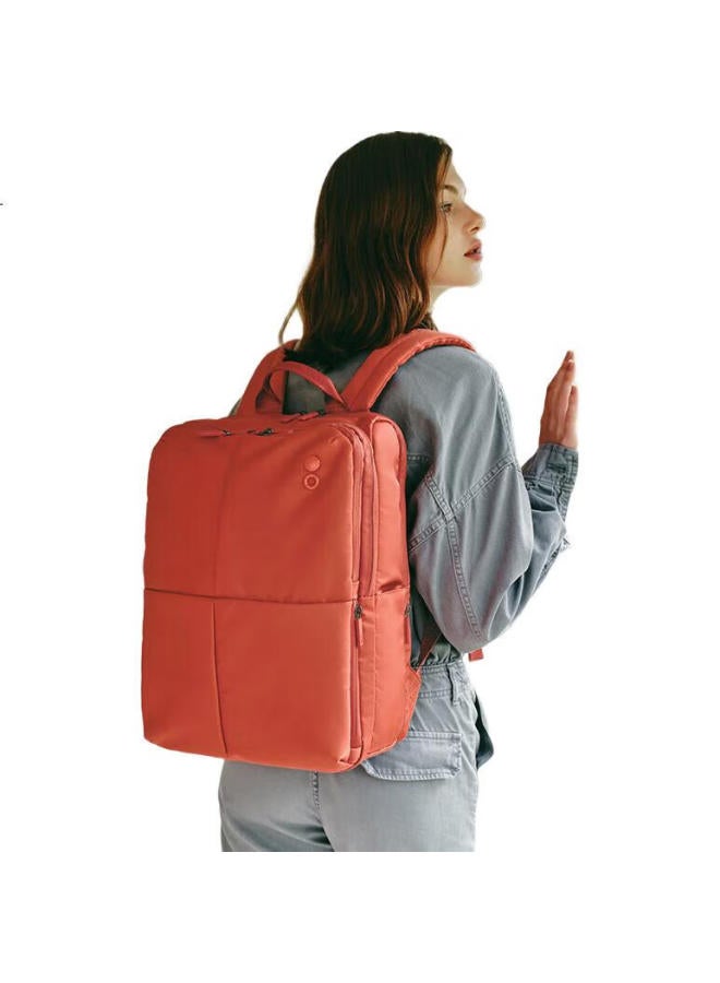 Echolac Couple'S Laptop Backpack, Fashionable Trendy Backpack, Travel Simple Casual Women'S Schoolbag, Orange, 16-Inch, Ckp602 - Image 1