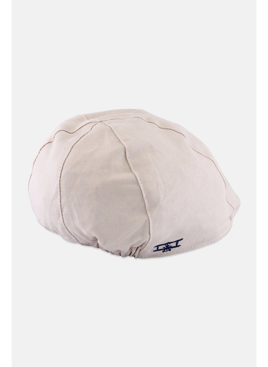 Sergent Major Toddlers Girl Embroidered Beret Hat, Beige  - Image 2