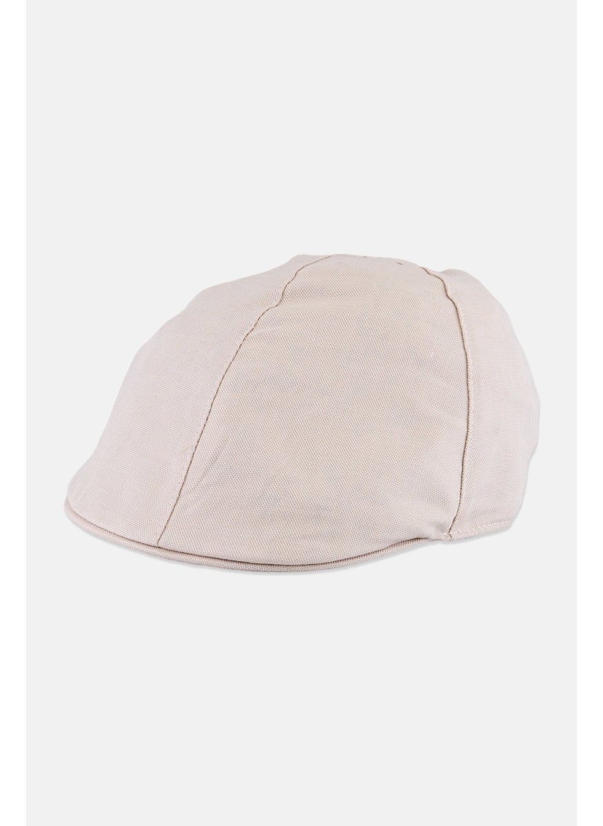 Sergent Major Toddlers Girl Embroidered Beret Hat, Beige  - Image 1