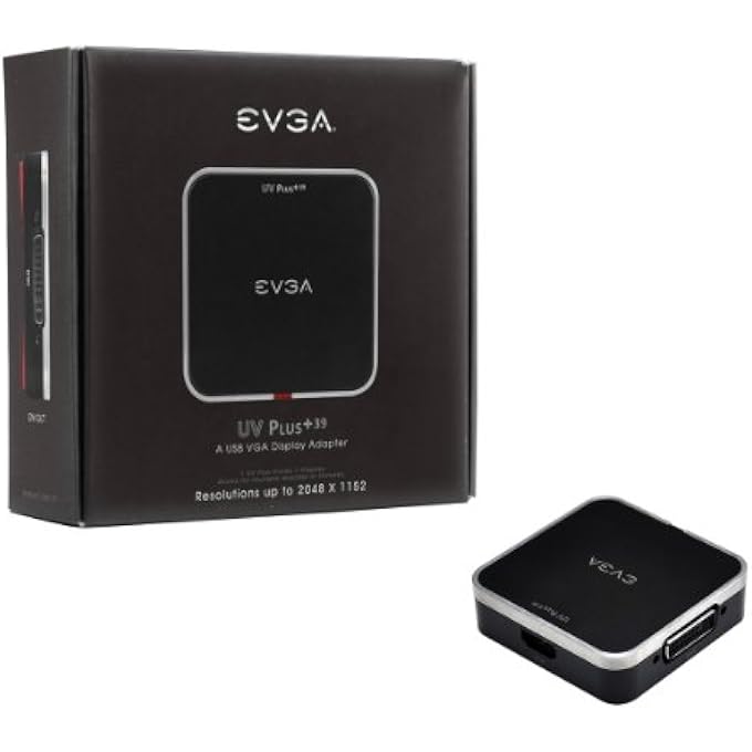 EVGA UVPLUS+ 39 USB VGA DVI/HDMI/USB3.0/SUPPORTING 1920X1200 OR 2048X1152 RESOLUTIONS (100-U3-UV39-KR) - Image 1