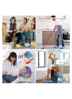 Y&D Dust Sock Cleaning Slippers,Mop Slippers for Floor Cleaning, Microfiber Mop Covers Hair Cleaner Foot Socks Caps, Multi-Function Shoe Covers(5 Pairs)  - Image 4