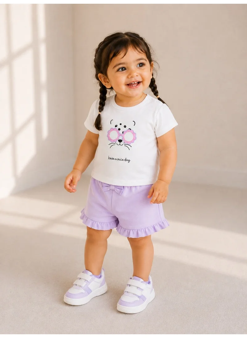Victor And Jane Infant Girls’ 2-Piece Set – Top & Bow Shorts