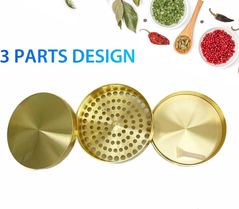 Matoolser 3 Inch Spice Grinder Mills for Kitchen (Gold) - Image 3