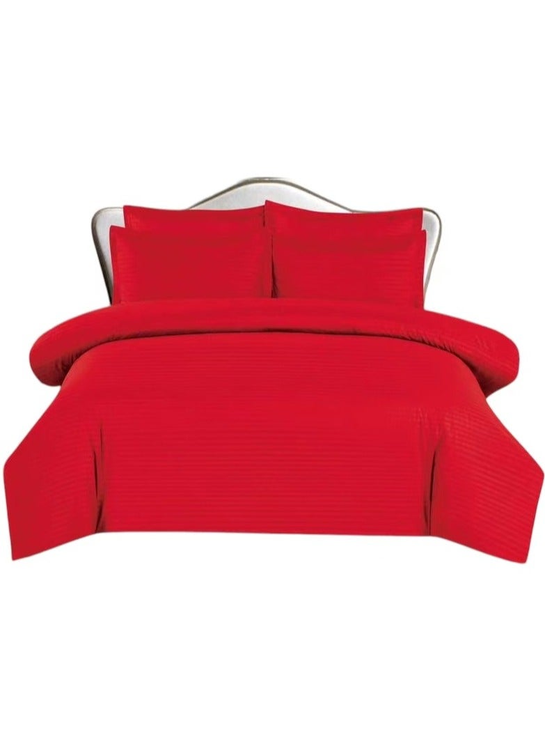 6-Piece King Size Duvet Cover Set Cotton Blend Red 220x240cmcm