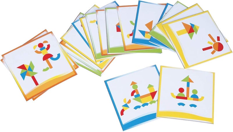 Lelin Multi-Activity Blocks Box with 40 Magnetic Blocks and 20 Picture Cards - Image 3