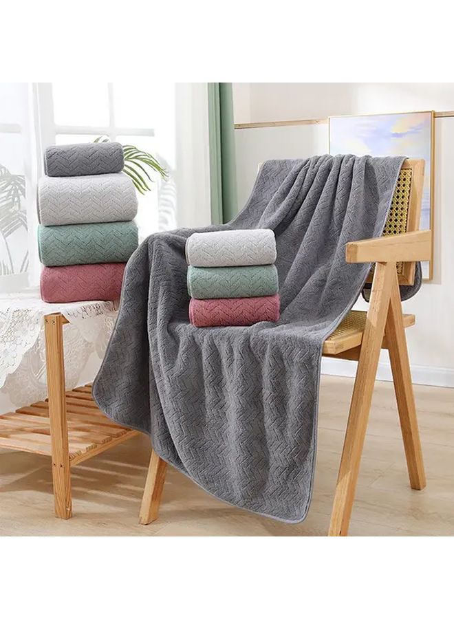 Extra Large Bath Towel 27 56x55 12 Inch Microfiber Highly Absorbent Soft Comfortable Purple Wheat Ear Pattern For Bathroom Shower Hotel Sauna Multi Scene Use - Image 2