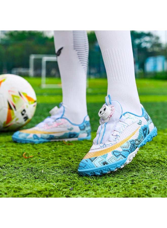 Campus Girls' Compeion-specific Tf Elementary School Students' Cleats With Rotating Buckle For Children's Boys' Soccer Shoes Training And Sports