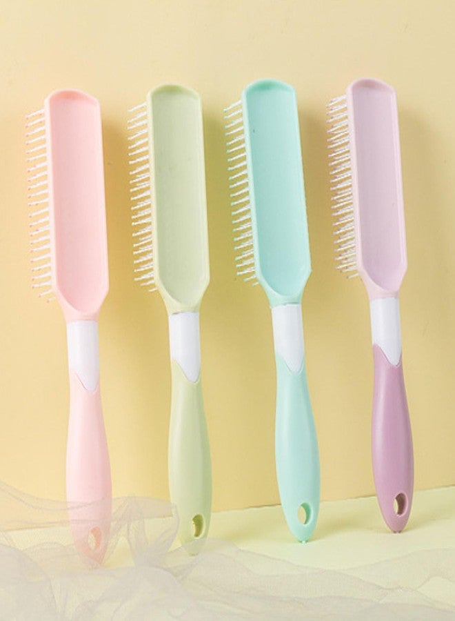 BlackLaoban Anti-Static Massage Flat Hair Scalp Massage Brush Nylon Bristle Hair Brush For Blow Drying, Styling, Curling, Straighten All Type Hairs For Women & Men (Light-Blue) - Image 4