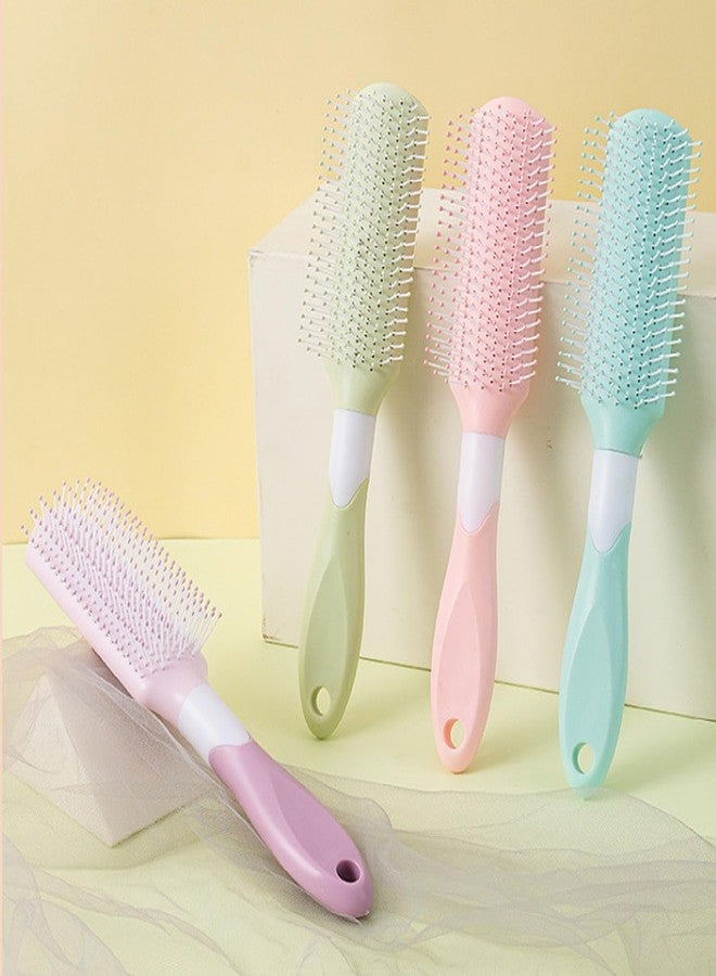 BlackLaoban Anti-Static Massage Flat Hair Scalp Massage Brush Nylon Bristle Hair Brush For Blow Drying, Styling, Curling, Straighten All Type Hairs For Women & Men (Light-Blue) - Image 3