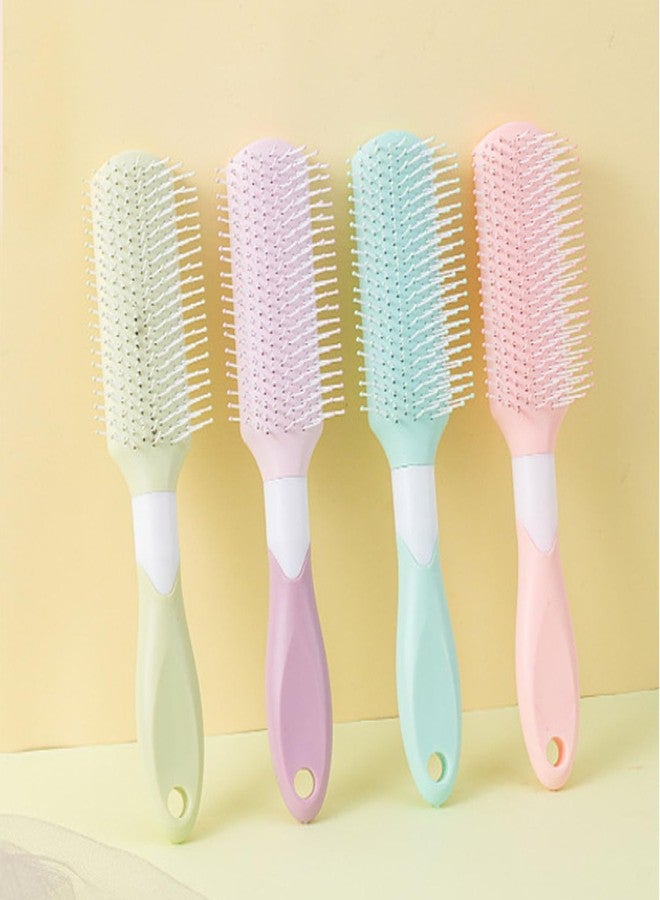 BlackLaoban Anti-Static Massage Flat Hair Scalp Massage Brush Nylon Bristle Hair Brush For Blow Drying, Styling, Curling, Straighten All Type Hairs For Women & Men (Light-Blue) - Image 5