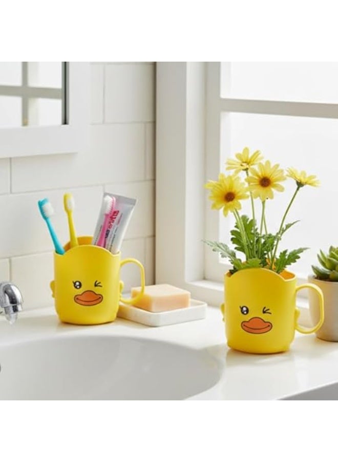 Cute Yellow Duck Desk Stationery Organizer & Pencil Holder Stand with Handle - Image 2