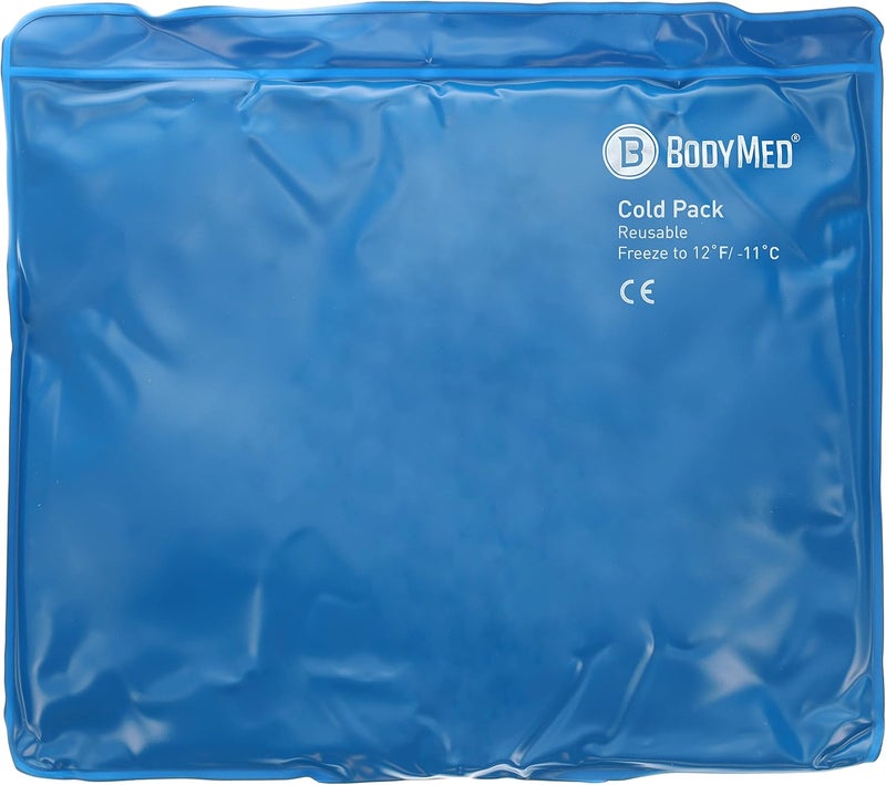 حزمة ثلجية قابلة لإعادة الاستخدام من BodyMed مصنوعة من الفينيل للركبة والذراع والمرفق والكتف والظهر - علاج بارد احترافي للإصابات والآلام والتورم والكدمات والالتواءات - 14 بوصة × 12 بوصة (قياسي)