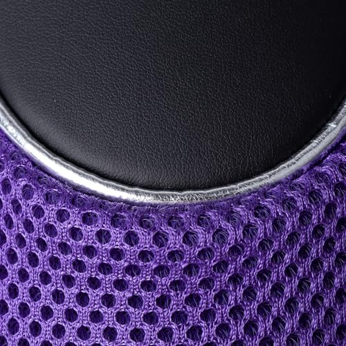 Andux Golf Club Driver Wood Head Covers with Hook & Loop Set of 3 Black/Purple - Image 3