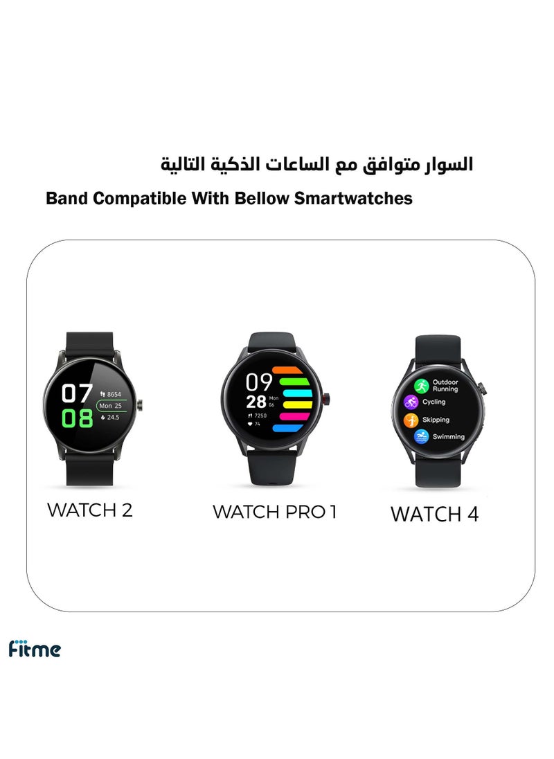 FITME Classic Silicone Band For SoundPEATS Watch PRO 1 / Watch 2 / Watch 4 Watches (22 mm)  - Image 4