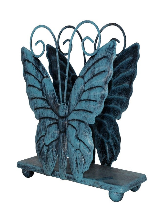 Owlgift Metal Butterfly Shaped Napkin Holder, Tabletop Paper Towel Dispenser, w/Freestanding Tissue Stand, Storage (Turquoise) - Image 5