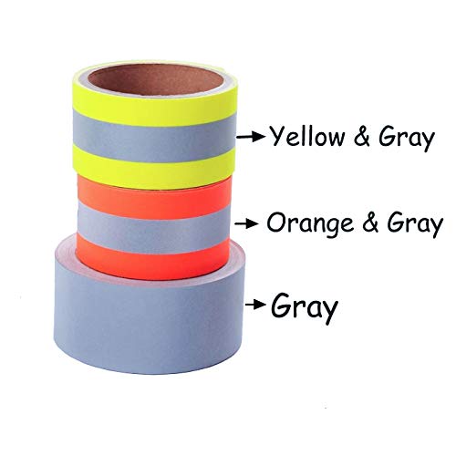 JINBING 2" x 16' High Visibility Fluorescent Yellow Reflective Flame Fire Retardant FR Fabric Tape Sew on - Image 4