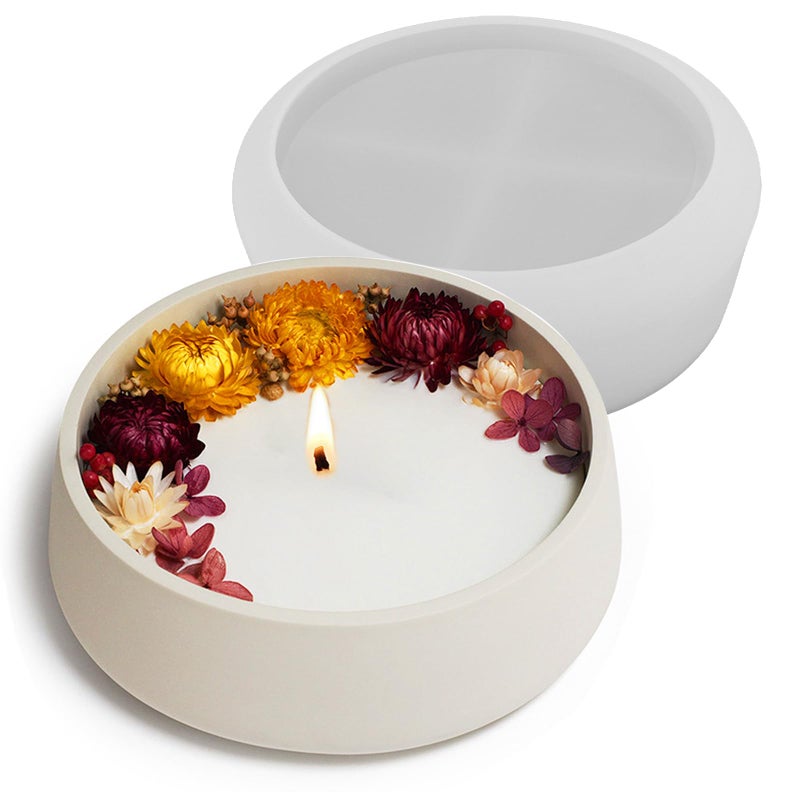 Wehous Large Silicone Bowl Molds 72 Round Container Resin Concrete Mold for Bowls Silicone Molds for Epoxy Resin Christmas Valentine Candle Molds