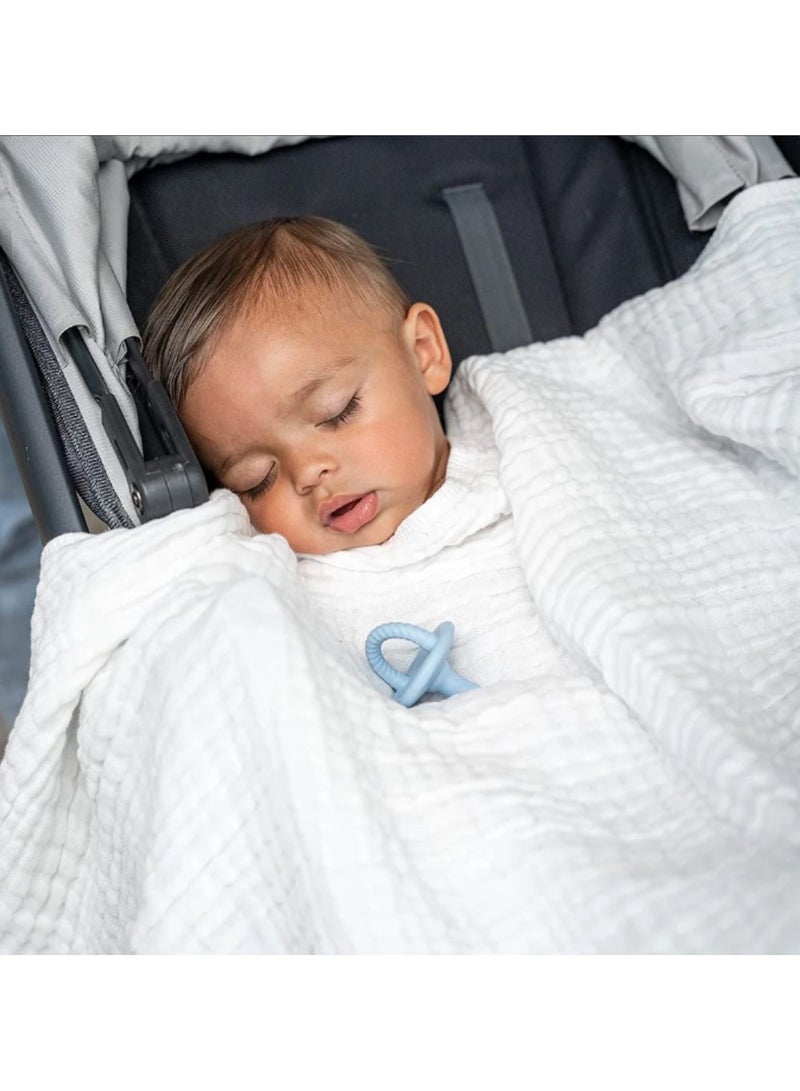 كومفي كلوبس بطانية مريحة من الموسلين للأطفال، قماط لحديثي الولادة والأطفال الصغار، غطاء كبير مقاس 40 بوصة × 40 بوصة، نعومة 6 طبقات لتقميط الرضع، أو الاستقبال، أو وقت البطن، هدية الاستحمام (السرخس) - Image 5