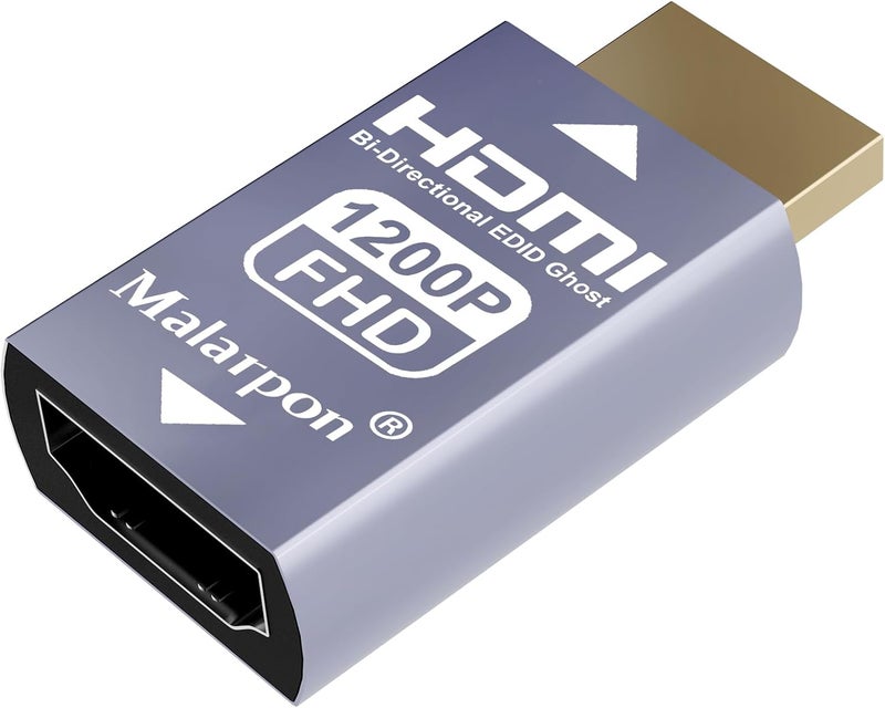 Malarpon Hdmi Edid Emulator Passthrough 3rd Generrtion Aluminum fit Headlesskeep The EDID of The Monitor Active Switches and Extenders 1920x1200@59Hz 1P - Image 1