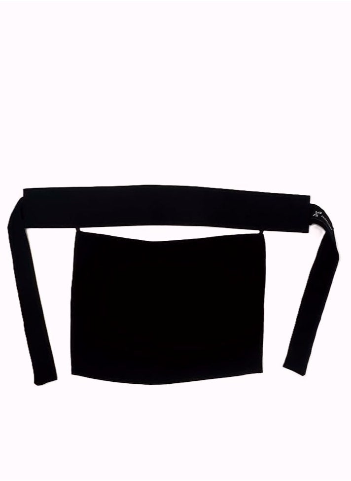 PERFECTORY Premium 1 Layer Short Chiffon Niqab with Back Tying Cord, Breathable Face Veil