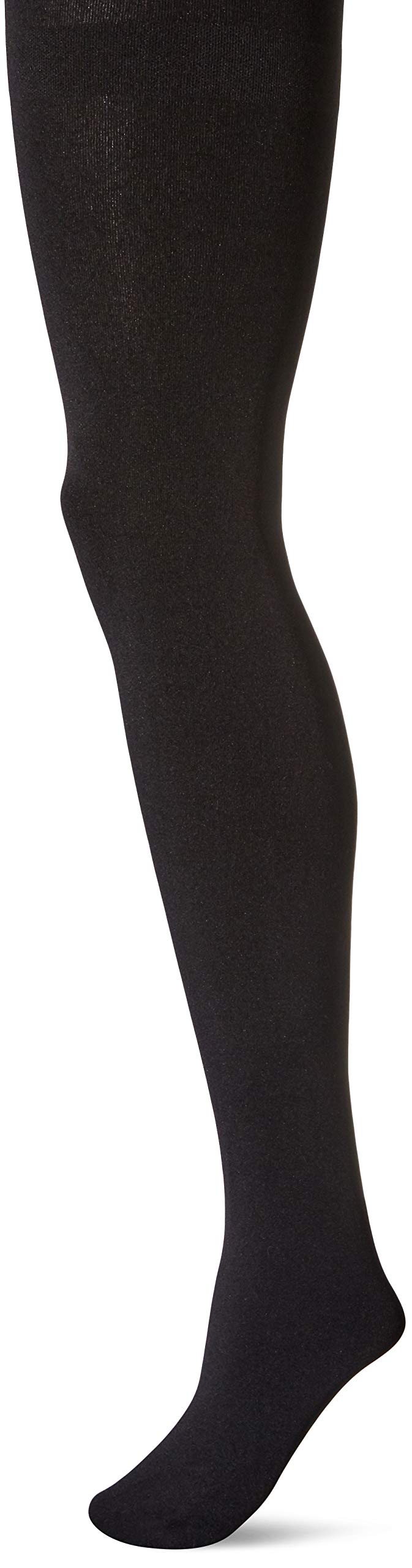 Berkshire Women's The Easy On Plus Size Thermal Fleece Plush Lined Opaque Tights 5046, Black, 5x-6X - Image 1