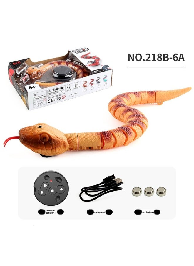 Source Manufacturers Electric Infrared Remote Control Snake Strange Trick Funny Electronic Pet Induction Mouse Toy-Color:218B-6A Remote Control Snake 218g  - Image 1