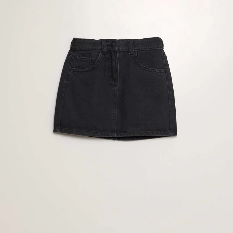 Kiabi Short Denim Skirt Grey