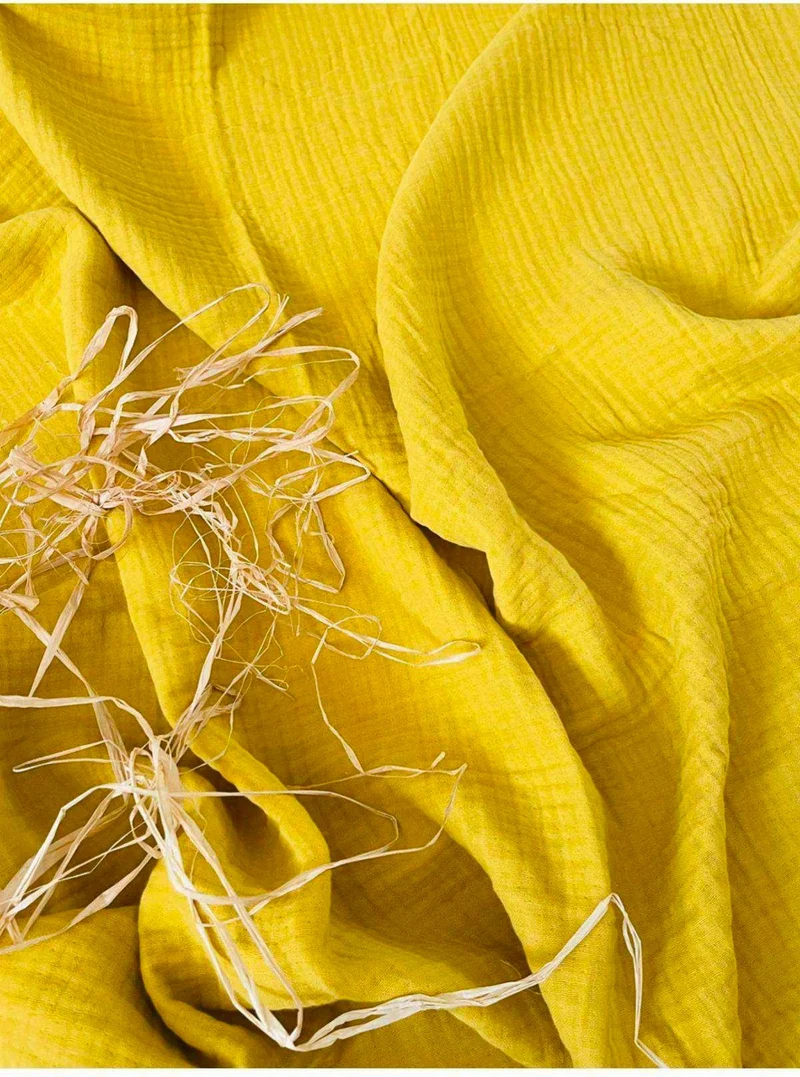 جونييروس Mustard Yellow 4 Layer Multi-Purpose Muslin Blanket