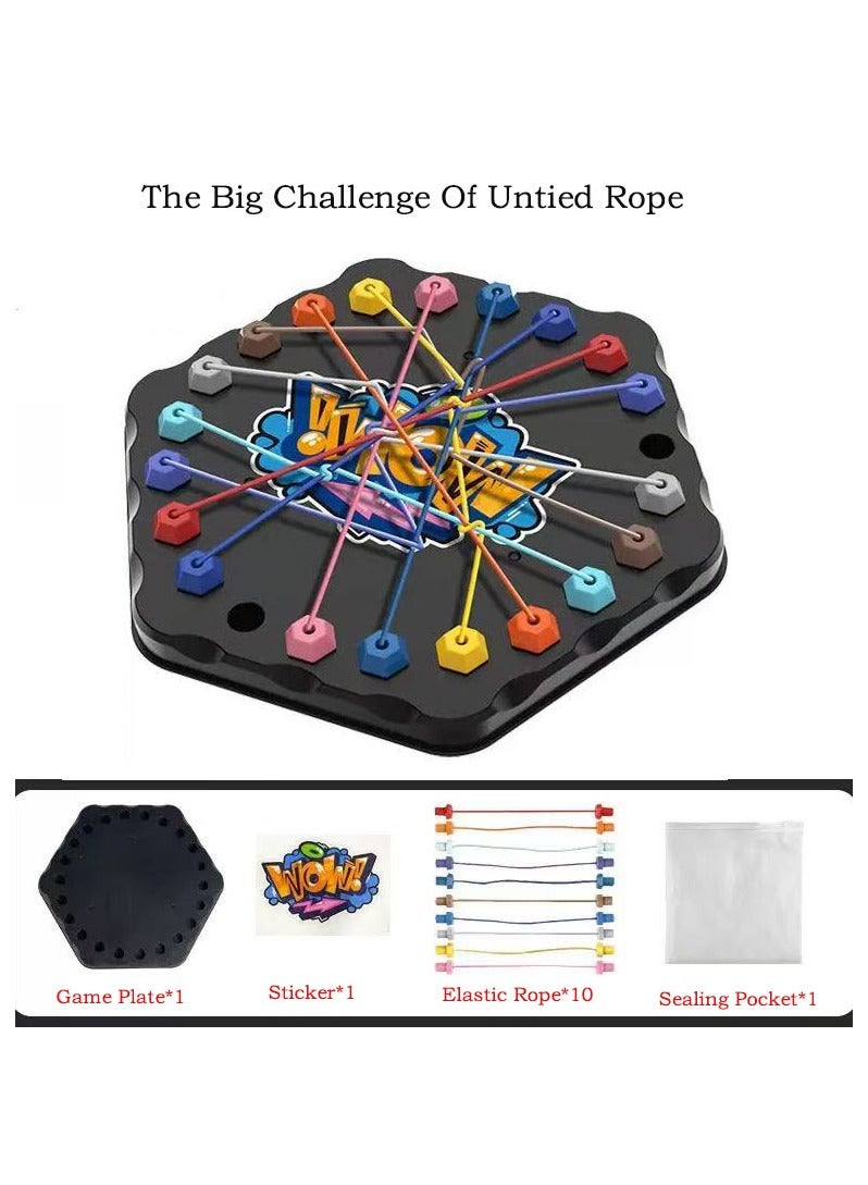 HBB Children's Solving Rope Battle Challenge Board Game Toys Children's Educational Logic Thinking Parent-Child Interactive Development-Color:20cm-large Deconstring Challenge - Image 1