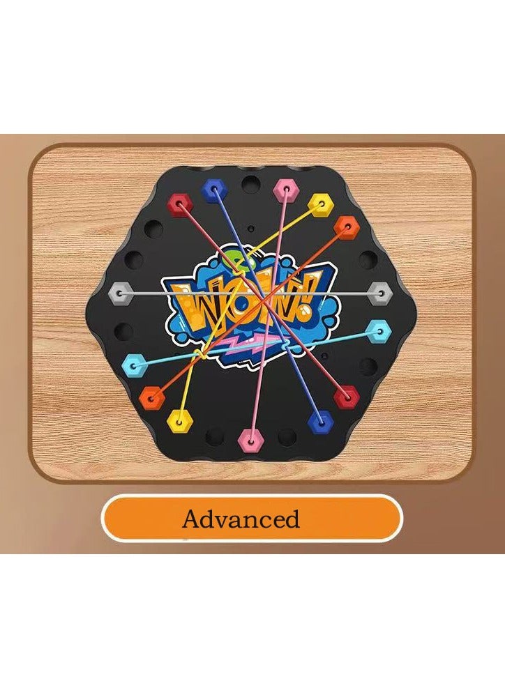 HBB Children's Solving Rope Battle Challenge Board Game Toys Children's Educational Logic Thinking Parent-Child Interactive Development-Color:20cm-large Deconstring Challenge - Image 3