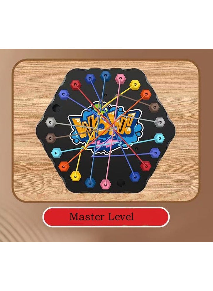 HBB Children's Solving Rope Battle Challenge Board Game Toys Children's Educational Logic Thinking Parent-Child Interactive Development-Color:20cm-large Deconstring Challenge - Image 4