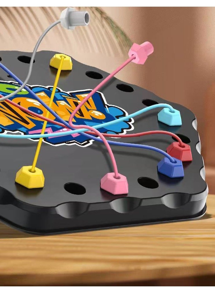 HBB Children's Solving Rope Battle Challenge Board Game Toys Children's Educational Logic Thinking Parent-Child Interactive Development-Color:20cm-large Deconstring Challenge - Image 5