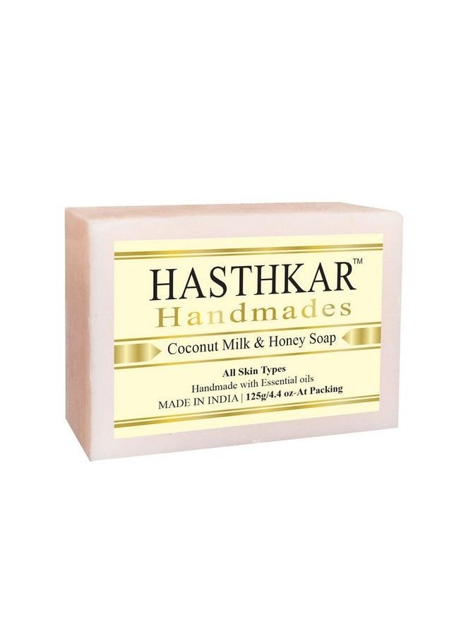 byPurenaturals - Hasthkar Handmades Glycerine Coconut Milk & Honey Soap 125Gm For Men & Women Pack Of 3… - Image 1