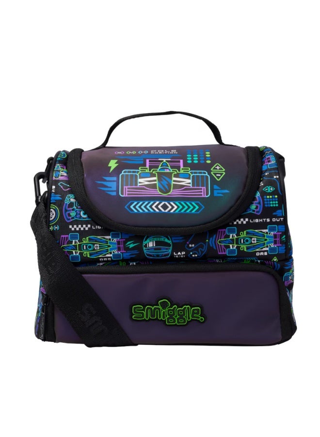 Smiggle Children's Double-Layer Insulated Lunch Bag with Cartoon Print, Student Lunchbox, Portable Large Capacity Food Carrier Bag - Image 1