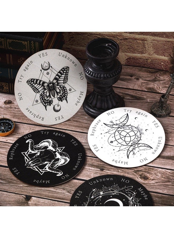 Queekay 8 Pack Pendulum Board For Divination Dowsing Board Divination Metaphysical Message Witch Wooden Board Wiccan Decision Making Pendulum Kits For Beginners, 6 Inch (Classic Style) - Image 4