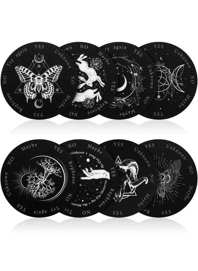 Queekay 8 Pack Pendulum Board For Divination Dowsing Board Divination Metaphysical Message Witch Wooden Board Wiccan Decision Making Pendulum Kits For Beginners, 6 Inch (Classic Style) - Image 1